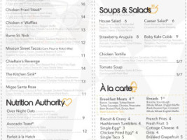 Hatch Early Mood Food menu