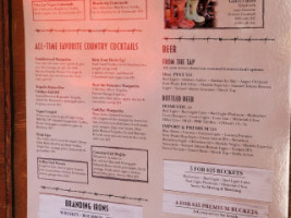 Gilley's Saloon, Dance Hall -b-que menu