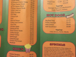 Crazy John's menu