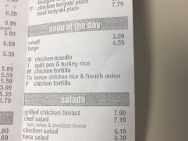 Bixby Plaza Cafe menu