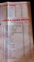 Chopsticks Cafe menu