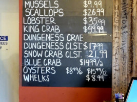 The Yabby Hut menu