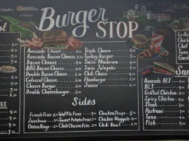 The Burger Stop menu