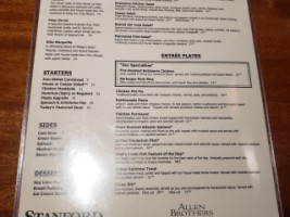 Stanford Kitchen menu