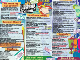 Brass Balls Saloon menu