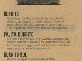 Chipotle Mexican Grill menu