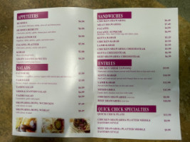 Quickchick Shawarma And Grill menu