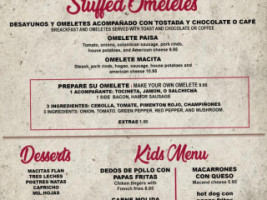 Macita's Bakery menu