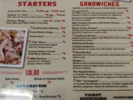 Smokin' J's Rib And Brewhouse menu