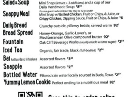 Snappy Salads Watters Creek menu