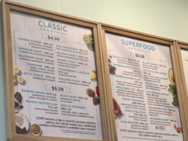 Tropical Smoothie Cafe menu