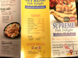 Supreme Fish Delight menu