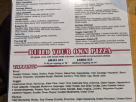 Trident Pizza Pub menu