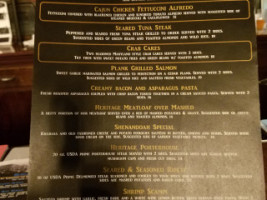 Heritage menu