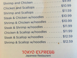 Tokyo Express menu