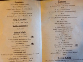 Northleaf Winery menu