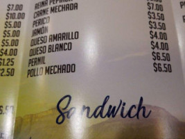 La Gran Sabana menu