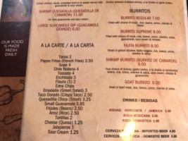 Birrieria Jalisco menu