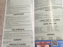 Paul's Hotdogs Grill menu