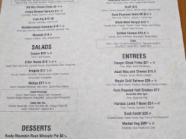 Colorado Plus 49 Cidery Pub menu