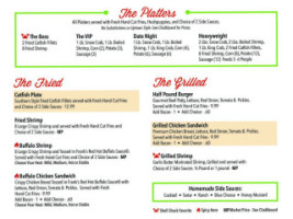 Shell Shack, Inc. Mesquite menu