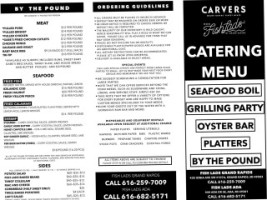 Carvers menu