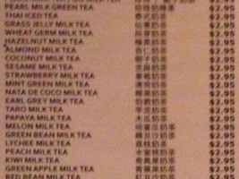 Verde Tea Cafe menu