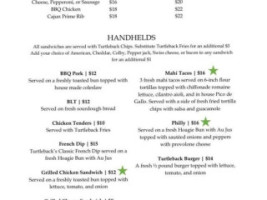 Turtle Back Golf Dining menu