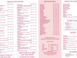 Barino's Market Catering menu