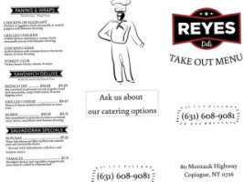 Reyes Deli menu