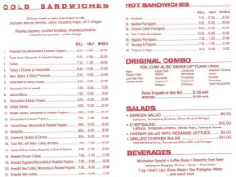 A S Italian Pork Store menu