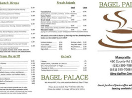 Bagel Palace menu