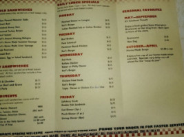 Karl's Country Market (world Famous Sausage) menu