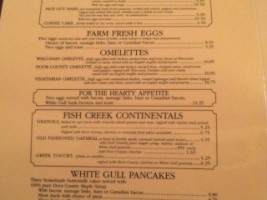 White Gull Inn menu