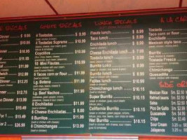 El Coyote Loko menu