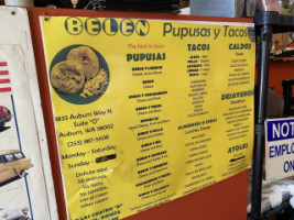 Belen Pupuseria Y Taqueria menu