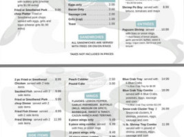 Tee Marie's menu