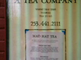 Mad Hat Tea Co menu