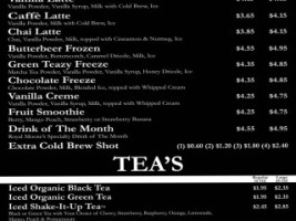 Royal Moose Coffee Company menu