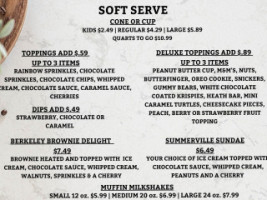 The Rustic Muffin menu