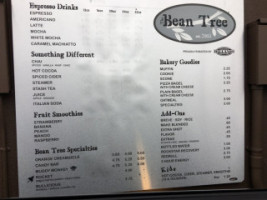 Bean Tree menu