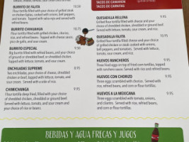 Tequila Cantina Mexican Kitchen menu