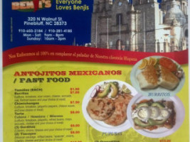 Benji's Mexican Grill menu