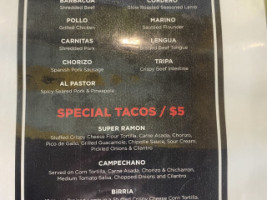 Señor Ramon Taqueria menu