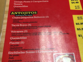 Tacos El Rorro menu