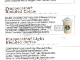 Starbucks Coffee menu