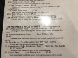 Long Thanh menu