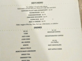 Twin Lakes Catfish Farm menu