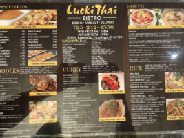 Lucki Thai Bistro menu