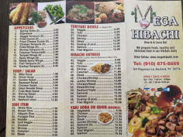 Mega Hibachi menu